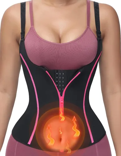 Vista 12 de YADIFEN Waist Trainer for Women,Zipper Corset Body Shaper for Tummy Control Neoprene Cincher Sweat Sauna Vest Tank Top