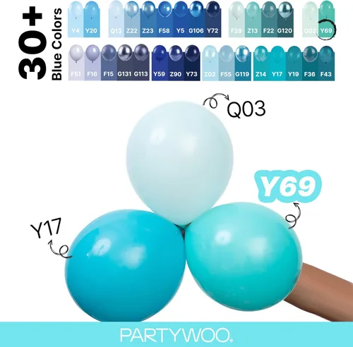 Vista 205 de PartyWoo 50 globos de látex color piel albaricoque, globos de helio boho de Albaricoque-f05