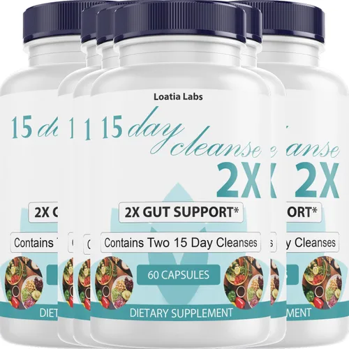 Vista 4 de 15 Day Cleanse 2X - Soporte doble intestinal y de colon - Desintoxicación avanzada de limpieza intestinal para mujeres y hombres con alfalfa