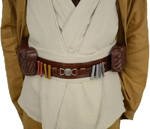 Vista 7 de OBI Deluxe - Bolsas de cinturón completo para disfraz de Jedi, accesorios de Star Wars