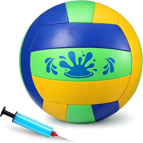 Vista 8 de Leitee 5/8.5 pulgadas impermeable piscina voleibol natación agua playa voleibol con bomba de cubierta suave para adultos juego actividades al aire
