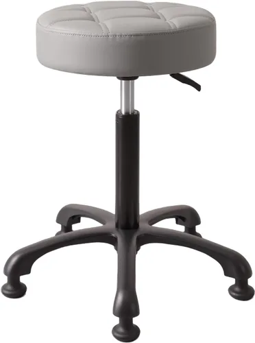 Vista 12 de Taburete ajustable resistente – Taburetes con ruedas giratorias de bloqueo – Taburetes giratorios sin respaldo para belleza, peluquería, spa, hogar