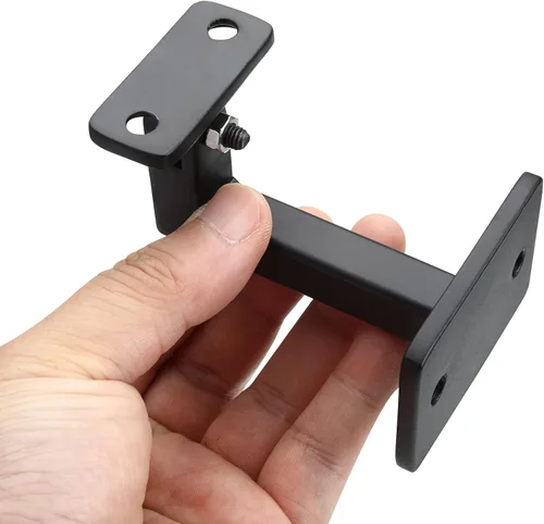 Vista 4 de RealPlus Soportes de pasamanos ajustables resistentes giratorios cuadrados para escaleras de escalera, paquete de 3