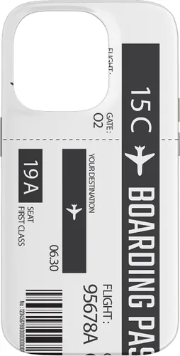 Vista 17 de Tarjeta de embarque de avión, boleto de avión, divertido estuche de regalo de viaje para iPhone 17