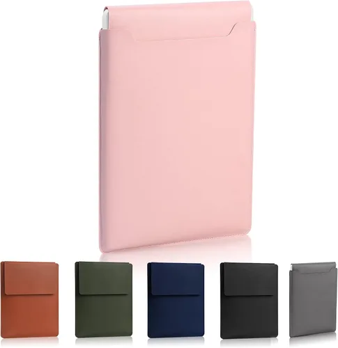 Vista 8 de Compatible with Apple 14"/13.3" Laptop Sleeve, Padded Case Marrón