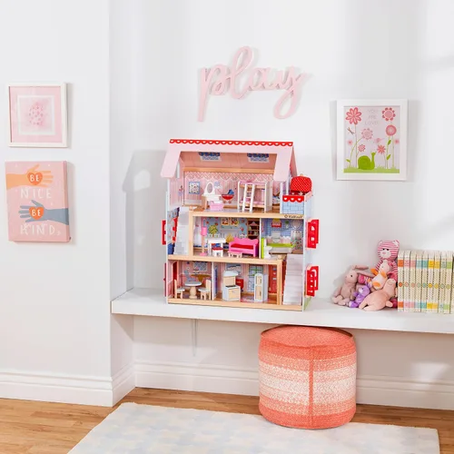 Vista 3 de Muñeca Chelsea Cottage con muebles KidKraft