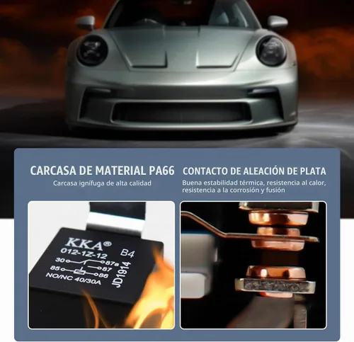 Vista 5 de Pack-4 - Relé de enchufe de automóvil de 5 pines, 12 V 40 A, impermeable, inicio, conversión, modificación del arnés de cableado de CC, relés