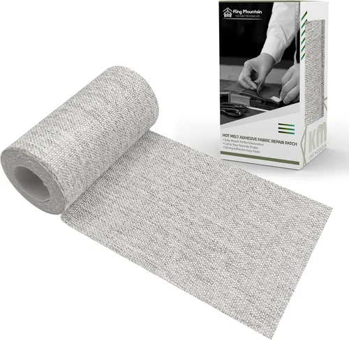 Vista 30 de KING MOUNTAIN Parche de lona para planchar, 3 x 60 pulgadas, parche de reparación de tela 100% algodón impermeable, utilizado para varios sofás