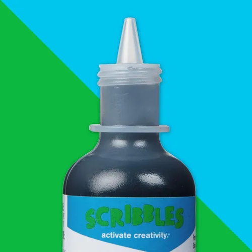 Vista 4 de Scribbles Pintura de tela 3D de 1 oz, color negro brillante