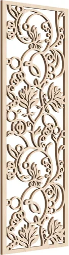 Vista 178 de Caspian Paneles de pared de madera con calado decorativo perforado, 9 3/8 pulgadas de ancho x 24 3/8 pulgadas de alto x 1/4 de alto, cereza