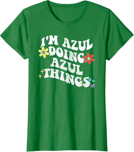 Vista 38 de Retro Groovy Im AZUL Doing AZUL Things - Camiseta divertida para el día de la madre, Negro