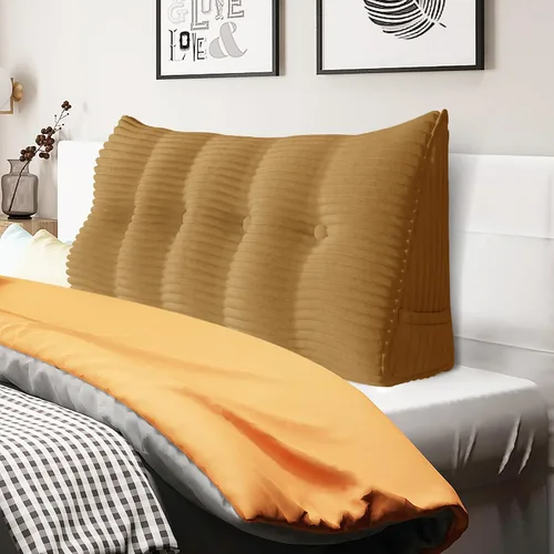 Vista 25 de Almohada de cuña acolchada de 8 libras para cabecero, posicionador corporal en forma de triángulo, almohada de lectura para la cama, almohada