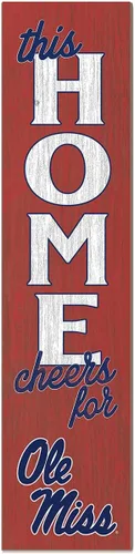 Vista 41 de KH Sports Fan Letrero de Alabama Crimson Tide This Home Cheers for Porch Leaner, 11 x 46 pulgadas, carmesí de marea carmesí; muestra tu espíritu