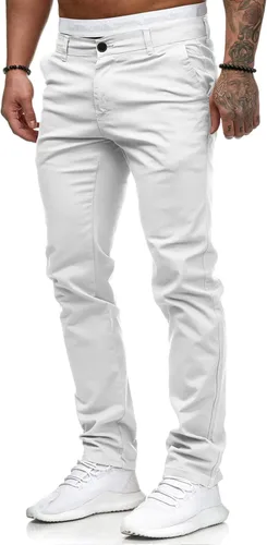 Vista 2 de HUNGSON Jeans ajustados casuales para hombre, con teñido elástico, recto, a la moda