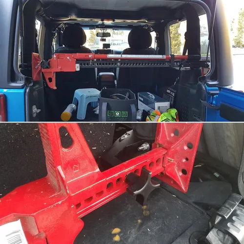 Vista 4 de Soportes de montaje de gato de elevación alta de jaula antivuelco compatibles con Jeep Wrangler JK 2007-2017
