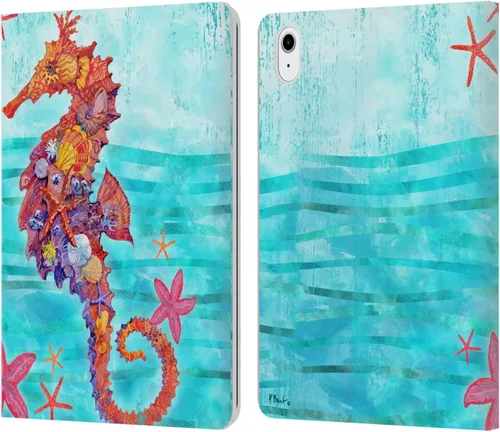 Vista 10 de Head Case Designs Funda de piel con licencia oficial de Paul Brent Agate Mermaid Coastal Book Wallet compatible con Apple iPad 10.2 2019/2020/2021