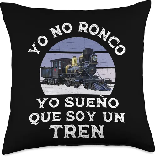 Vista 4 de Ropa Para Amantes Del Tren para Adultos y Niños Yo No Ronco Sueño Que Soy Un para Amantes del Tren - Almohada (16 x 16 pulgadas), multicolor