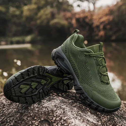 Vista 33 de ulogu Zapatos de senderismo impermeables para hombres y mujeres, cómodos, ligeros, antideslizantes, para caminar todo el día, para trabajar y caminar