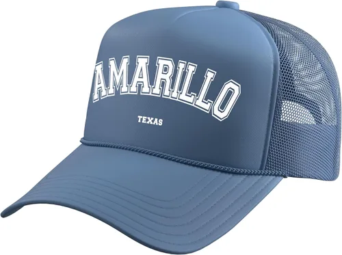 Vista 7 de Amarillo Texas Trucker Hat con espalda de malla ajustable