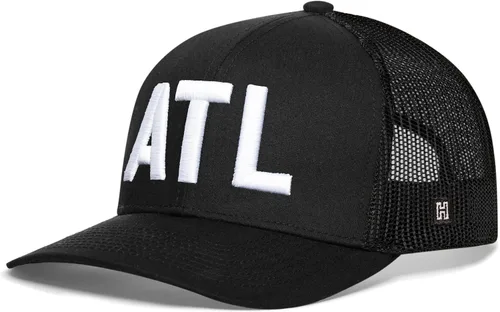 Vista 2 de HAKA City & State Block Puff Embroidery Hat Trucker Snapback Baseball Cap