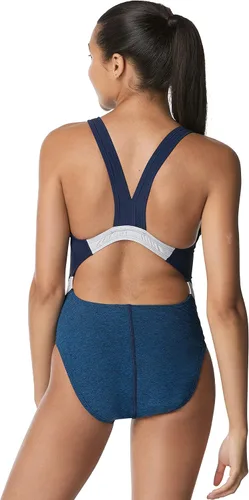 Vista 4 de Speedo Creora Highclo Quantum Splice - Traje de baño de una pieza para mujer de corte alto sólido.