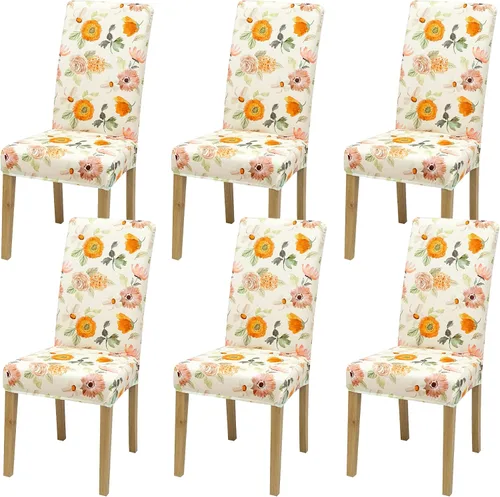 Vista 134 de Fundas para Sillas de Comedor, Juego de Fundas para Sillas de Comedor de 4 Piezas, Fundas Elásticas para Sillas de Cocina, Fundas para Sillas