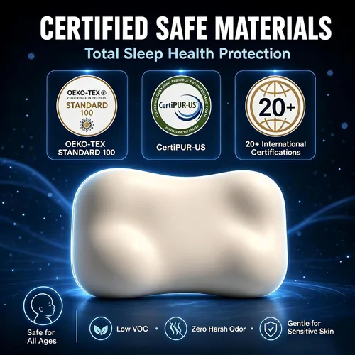 Vista 8 de Almohada cervical para aliviar el dolor de cuello, almohada ergonómica para dormir de lado y dormir profundo Blanco