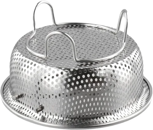 Vista 6 de 304 Stainless Steel Steamer Insert Basket For Cooking Pots & Pressure Cookers – Dishwasher-Safe Perforated Tray For Vegetables/Eggs/Fish, Silver