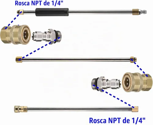 Vista 4 de M MINGLE Juego de adaptadores para lavadora a presión, kit de desconexión