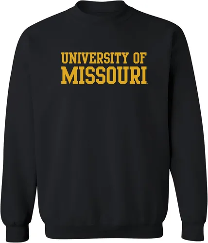 Vista 50 de UGP Campus Apparel NCAA Bloque Básico, Cuello Redondo Color del Equipo, Colegio, Universidad Cremalleras Akron Navy