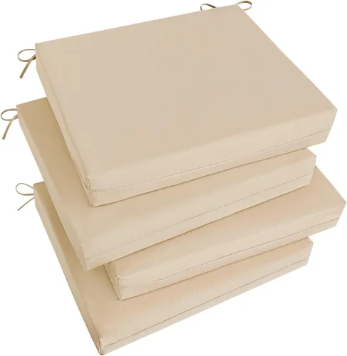 Vista 10 de Basic Beyond Juego de 4 cojines para sillas de exterior, cojines de exterior para muebles de patio, cojines resistentes al agua para sillas de patio