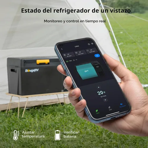 Vista 5 de BougeRV Refrigerador portátil de 12 voltios, CRX3 Refrigerador de automóvil de 23 cuartos de galón con control de aplicación, compresor eléctrico
