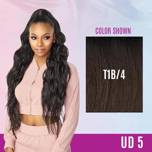 Vista 2 de Sensationnel Instant Updown Halfwig Pony - Iud 5 4 estilo en 1 media peluca y cordón de pony (T1B/4)
