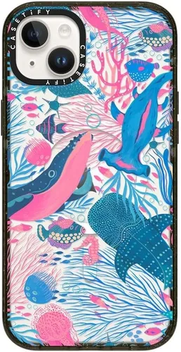 Vista 112 de CASETiFY Impact - Funda para iPhone 13 [protección contra caídas de 6.6 pies/compatible con Magsafe] Black Kingsnake, color negro transparente