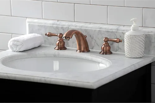 Vista 6 de Kingston Brass KB976AL - Grifo victoriano de baño extendido, cobre antiguo, 10 x 5.75 x 4.06