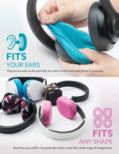 Vista 3 de Mimimamo Cubierta para auriculares súper elástica tamaño L (rosa)