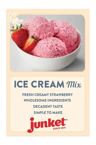 Vista 4 de Junket Ice Cream Mix Simply Fresa, 4 onzas (paquete de 1)