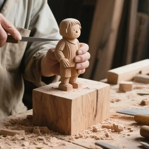 Vista 6 de 8 bloques de tallado de madera de pino de 2 x 2 x 12 pulgadas, rectángulos sin terminar en blanco para tallar bricolaje, arte y manualidades