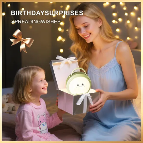 Vista 6 de Luz nocturna para niños, lámpara de mesa y mesita de noche inalámbrica táctil portátil para guardería, lactancia materna, dormitorio, 3 niveles