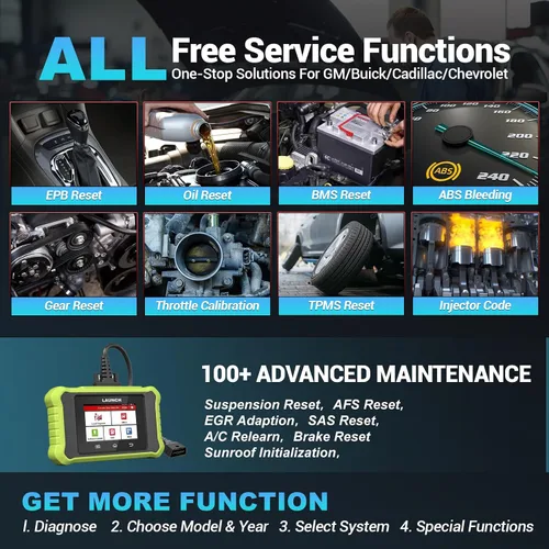 Vista 3 de LAUNCH Creader Elite X500 for GM OBD2 Scanner Diagnostic Tool Full System