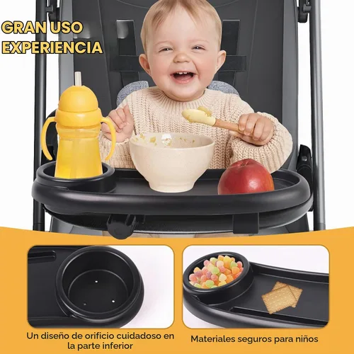 Vista 2 de Bandeja de aperitivos compatible con Mockingbird, Nuna, Evenflo Stroller