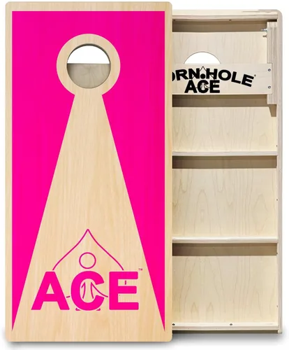 Vista 16 de CornholeAce ACE PRO Tablas de cornhole profesionales de triángulo inverso – ¡sin rebote! Patas anchas triples, madera contrachapada de abedul