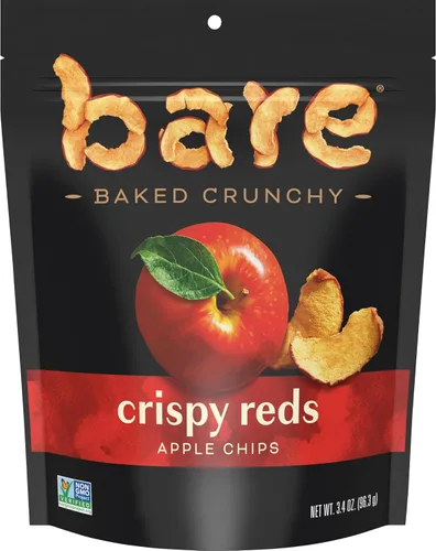 Vista 12 de Bare Chips de plátano crujientes al horno, simplemente plátano, sin gluten, bolsa de 2.7 onzas