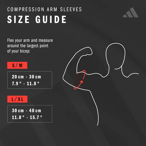 Vista 6 de adidas Mangas de compresión para brazos, mangas de compresión ligeras que regulan la temperatura