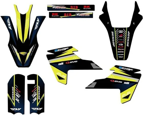 Vista 13 de Kit de base gráfica Mini TC 50 Surge Black Senge 2018-2023 compatible con Husqvarna