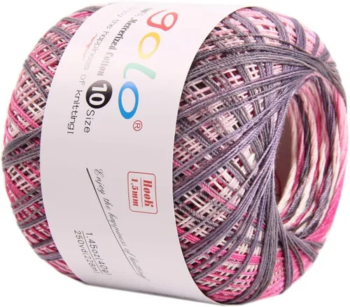 Vista 91 de Golo - 3 bolas de hilo de ganchillo tamaño 10, hilo de crochet para tejer a mano 102