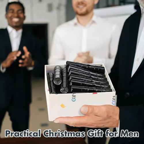 Vista 7 de Retisee 24 piezas de regalos a granel para hombres, cartera de tarjetas de crédito, multiherramienta, linternas negras, 46 en 1, herramienta