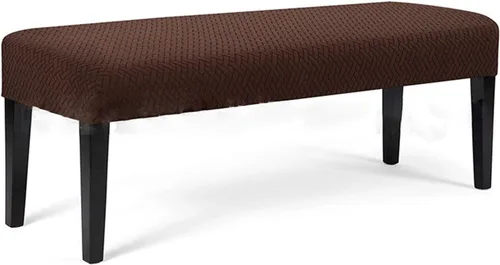 Vista 33 de Fundas de banco rectangulares, funda extraíble para silla de comedor, ajuste suave, universal, elásticas, antipolvo, lavable, protector de asiento