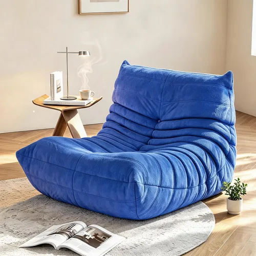Vista 13 de YVDNHP Puf de espuma viscoelástica, sofá Fireside Togo con almohada