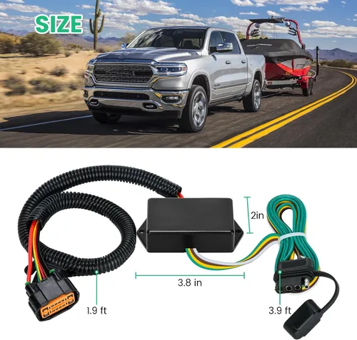 Vista 6 de briidea Kit de arnés de cableado personalizado para remolque 4 pines 56420 Compatible con Hyundai Santa Fe 2019-2023, Palisade 2020-2022, Cruz
